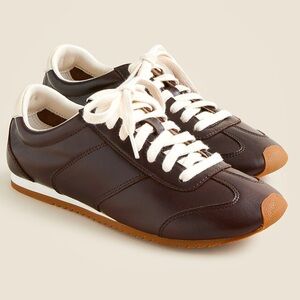 J-Crew- Classic Brown/ Burgundy Leather Sneakers